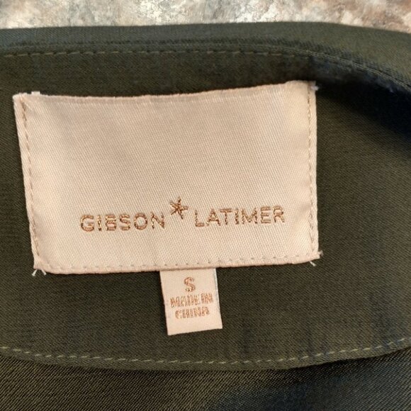 Gibson Latimer Olive Green Floral Embroidered  Kimono Jacket Duster Coat Size S - Picture 5 of 13